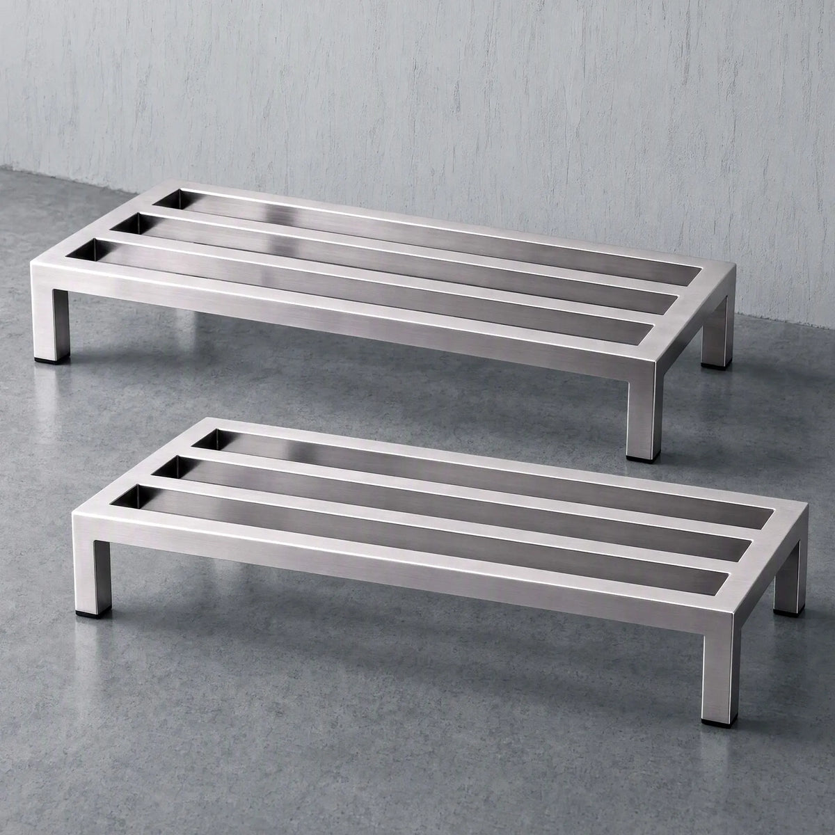 Giantz 60x35cm Dunnage Rack 2-Pack Stainless Steel Kitchen Floor Stand - Image 9