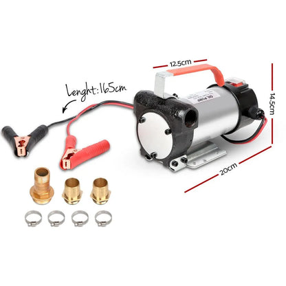 Giantz 12V Diesel Transfer Pump Extractor Oil Fuel Electric Bowser Auto Display - Image 2