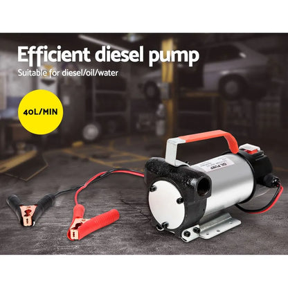 Giantz 12V Diesel Transfer Pump Extractor Oil Fuel Electric Bowser Auto Display - Image 3