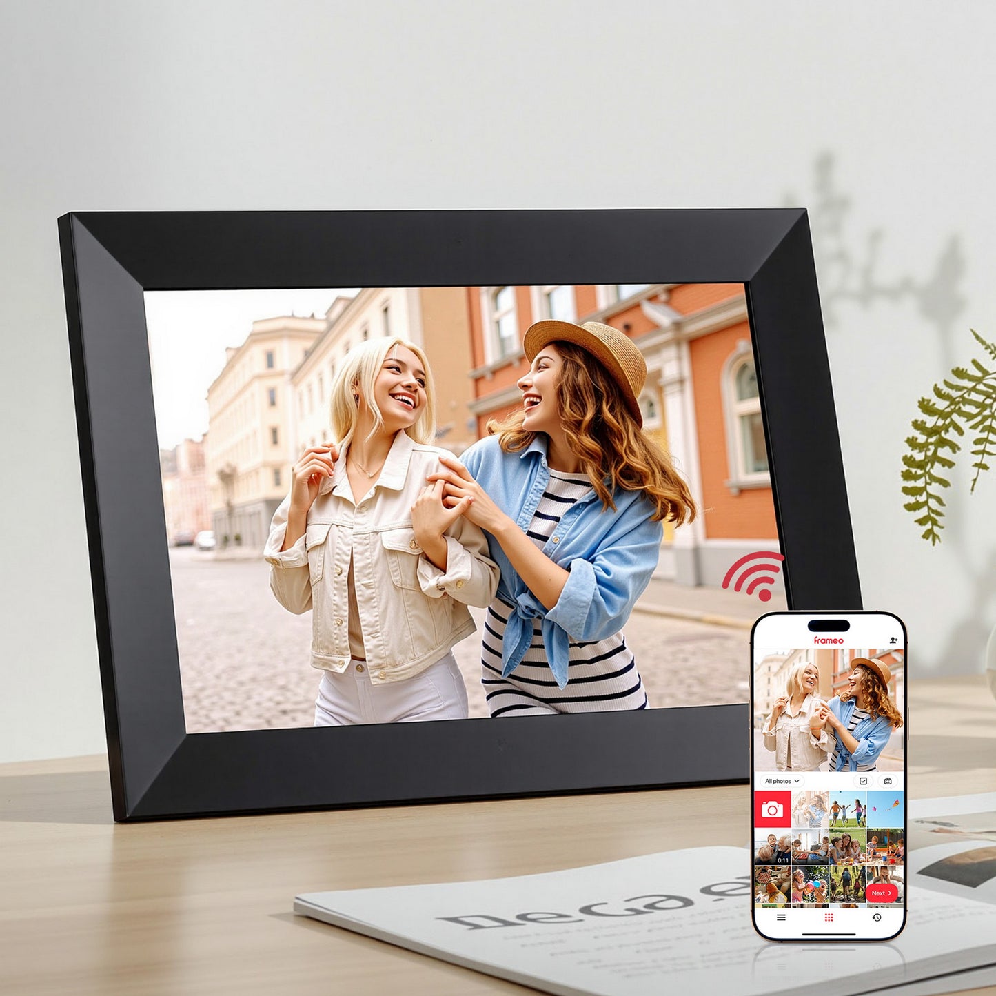 Artiss Digital Photo Frame 10.1 Inch WIFI Touch-Screen Picture Video Player 32G - Image 7