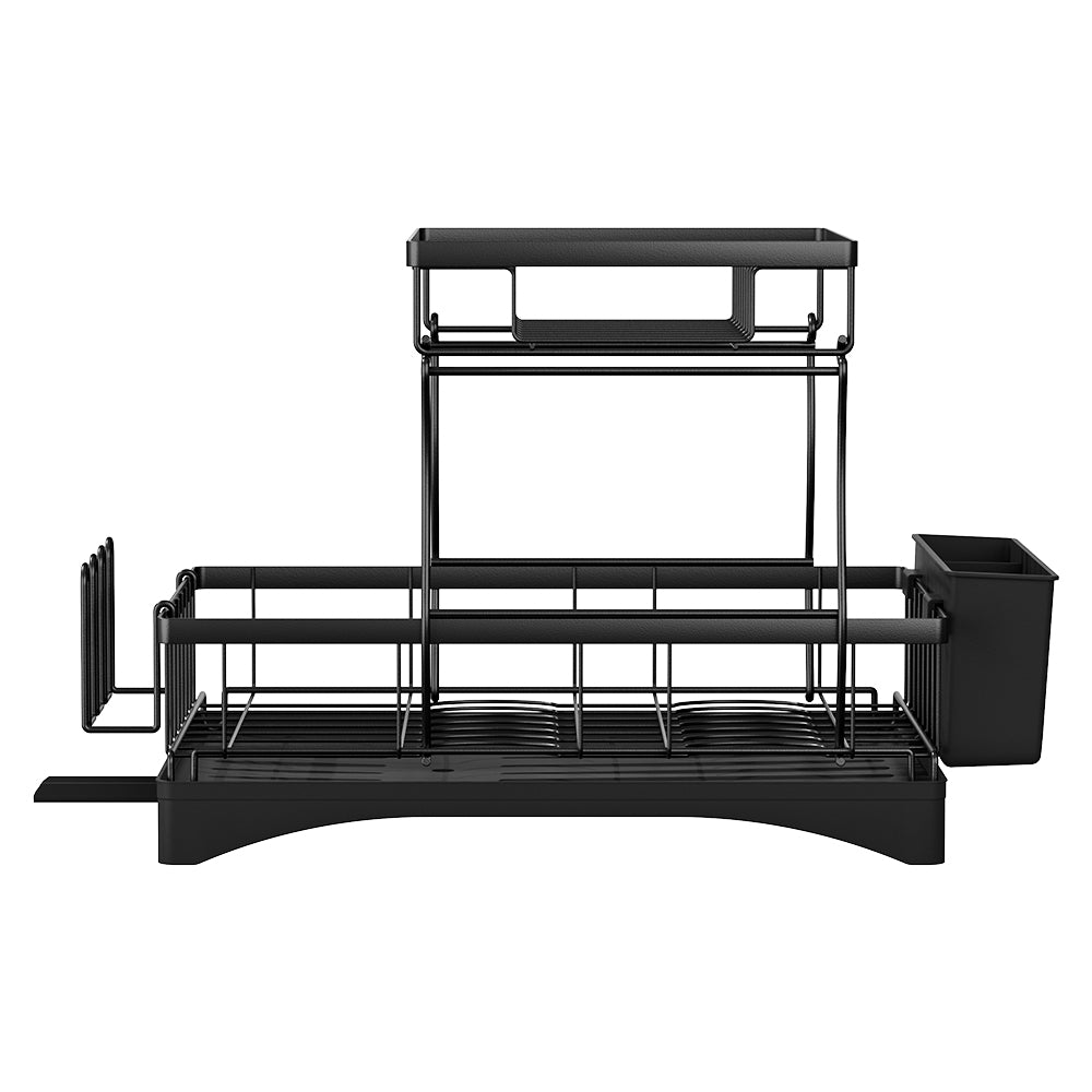 Cefito Dish Rack Expandable Drying Drainer Cutlery Holder Tray Kitchen 2 Tiers - Image 3