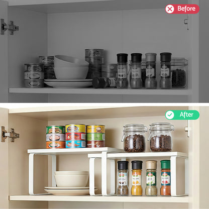 Cefito Kitchen Storage Shelves Rack Cupboard Cabinet Organiser Set of 2 - Image 6