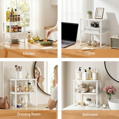 Cefito Kitchen Storage Shelves Rack Cupboard Cabinet Organiser Set of 2 - Image 7