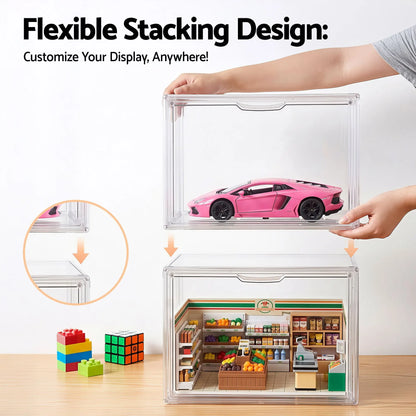 Artiss Clear Acrylic Display Case Box 2 Pack For Toys 54cm - Image 4