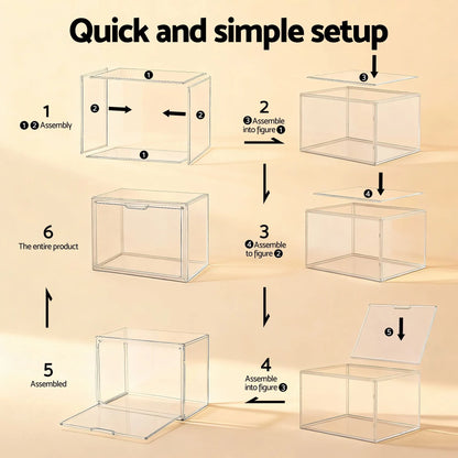 Artiss Clear Acrylic Display Case Box 2 Pack For Toys 54cm - Image 6