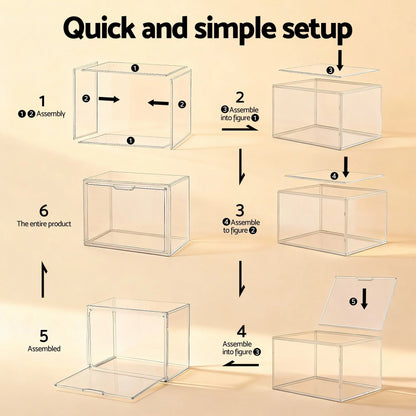 Artiss Clear Acrylic Display Case 3 Pack Toy Storage Box - Image 6