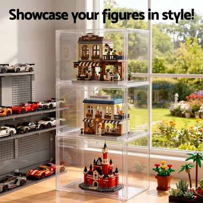 Artiss Clear Acrylic Display Case 3 Pack Toy Storage Box - Image 7