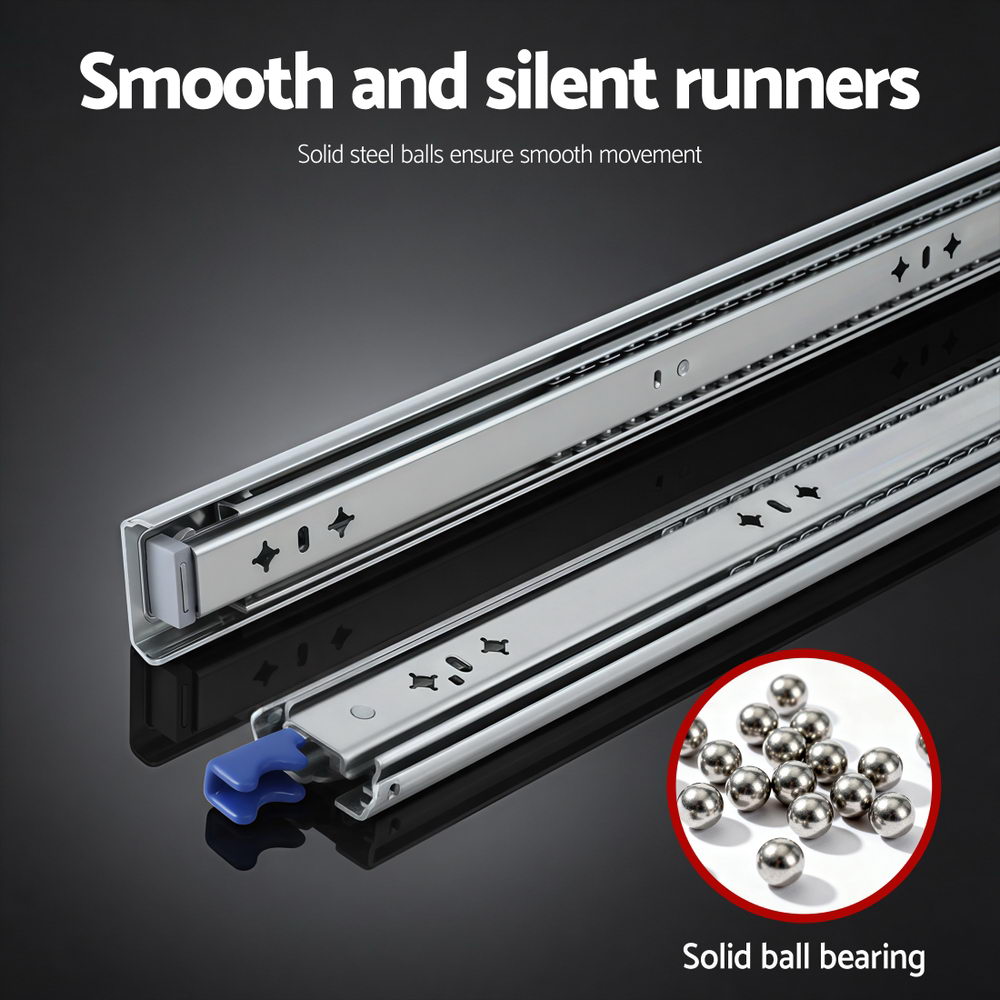 Giantz 2x Drawer Slides Heavy Duty Full Extension Locking 700-1400mm Length - Image 6