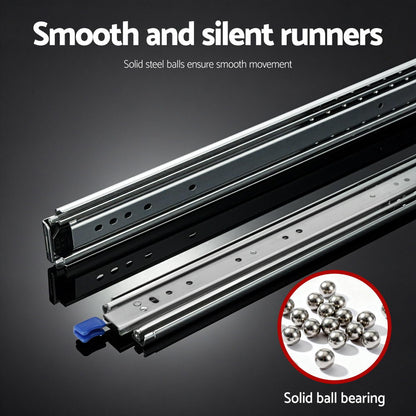 Giantz 2x Drawer Slides Full Extension Locking 227kg 1524-3048mm Length - Image 6