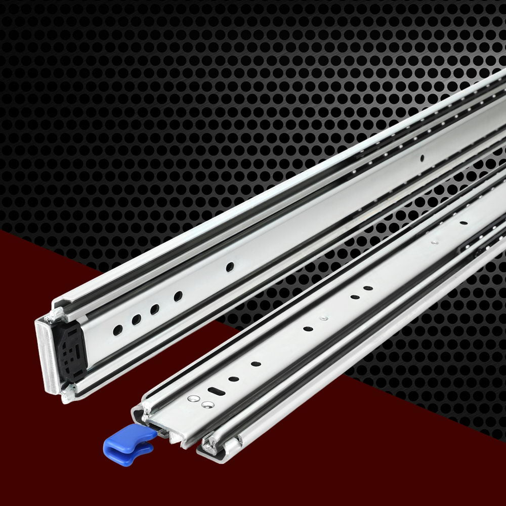 Giantz 2x Drawer Slides Full Extension Locking 227kg 1524-3048mm Length - Image 7
