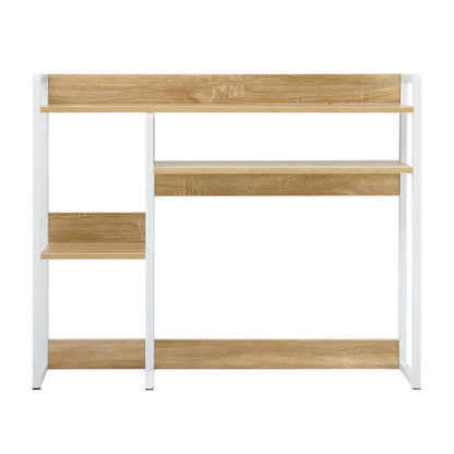 Artist Desk Organizer 2-Tier Desk Shelf 24cm Depth for Unblocked Monitor View Asymmetrical Desk Hutch Dorm for WFH & Gaming Heavy-Duty - Image 9
