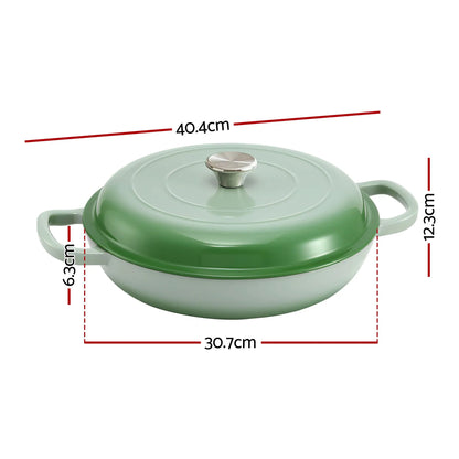 5-Star Chef 3.3L Enameled Cast Iron Dutch Oven Pot with Lid for Sourdough Bread Baking - Image 2