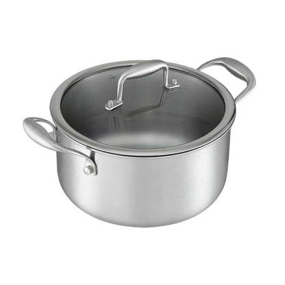 5-Star Chef 4.5L 24cm Stainless Steel Dutch Oven Pot with Lid and Stay-Cool Handle - Image 3