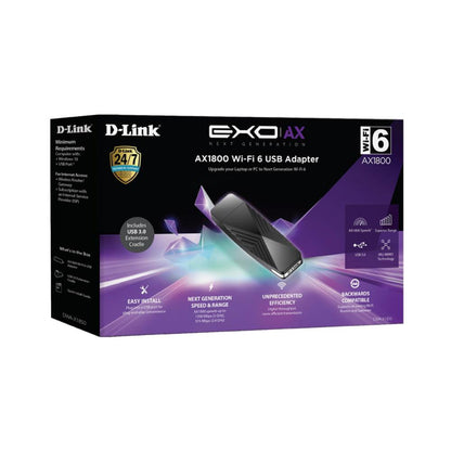 D-Link AX1800 Wi-Fi 6 USB Adapter - Network - Accessories