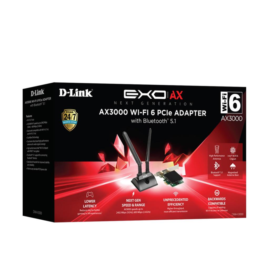 D-Link AX3000 Wi-Fi 6 PCIe Adapter - Network - Accessories