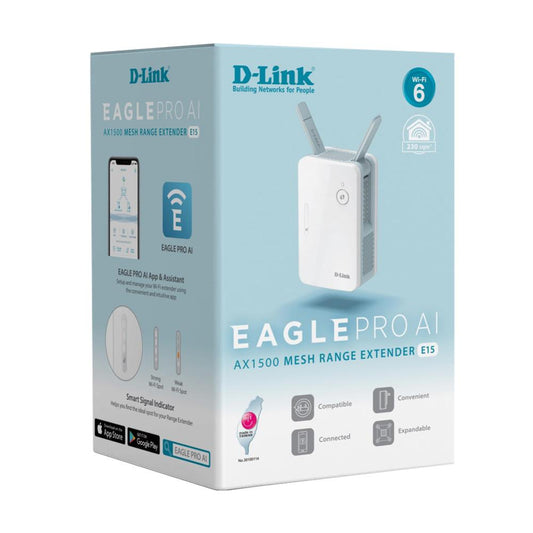 D-Link EAGLE PRO AI AX1500 Mesh Extender - Network - Wireless Access Point