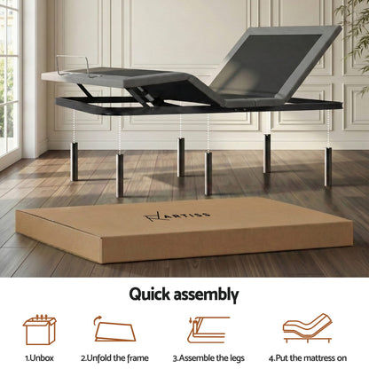 Artiss Adjustable Bed Frame Double Size Electric Bed Base Wireless Remote Control Zero Gravity Power Bed Foundation - Image 9