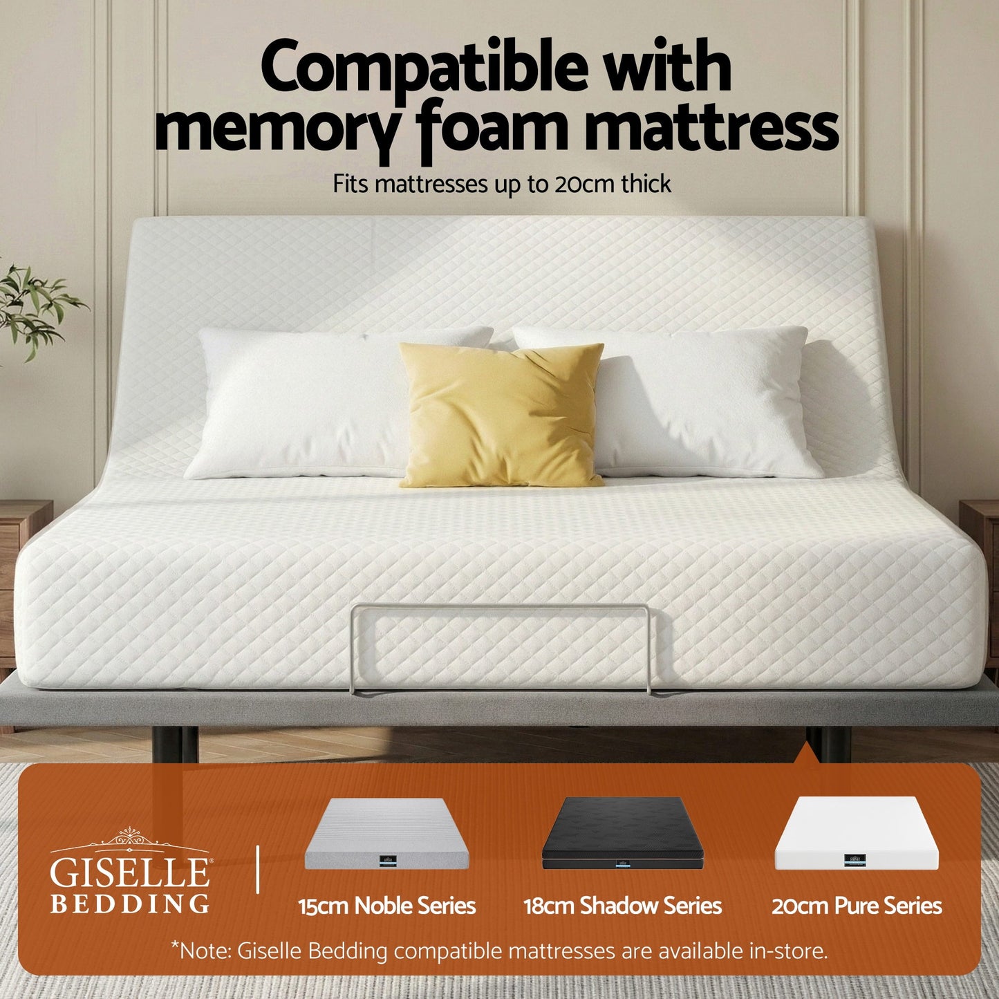 Artiss Adjustable Bed Frame King Size Electric Bed Base Wireless Remote Control Zero Gravity Power Bed Foundation - Image 7