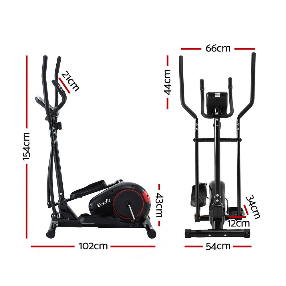 Everfit Exercise Bike Elliptical Cross Trainer Home Gym Fitness Machine LCD - Image 2