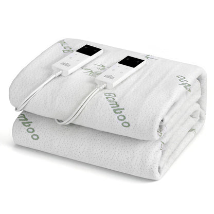 Giselle Electric Blanket Bamboo Fabric Double Fitted Heated Pad Underlay Washable Winter - Image 2