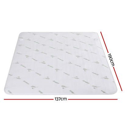 Giselle Electric Blanket Bamboo Fabric Double Fitted Heated Pad Underlay Washable Winter - Image 3
