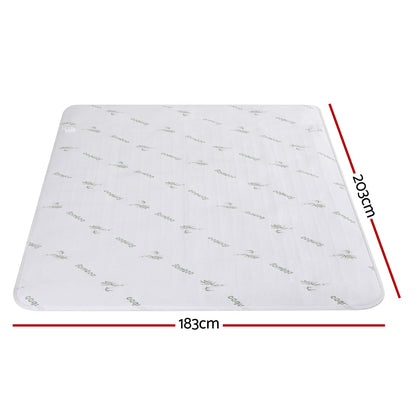 Giselle Electric Blanket Bamboo Fabric King Fitted Heated Pad Underlay Washable Winter - Image 3