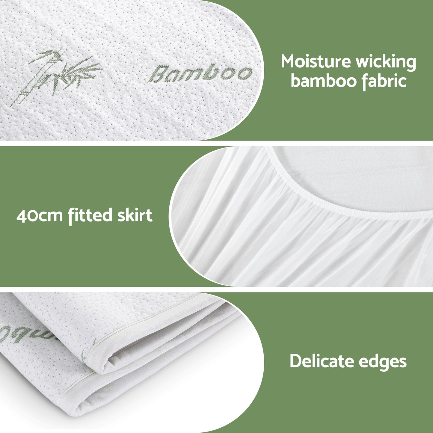 Giselle Electric Blanket Bamboo Fabric King Fitted Heated Pad Underlay Washable Winter - Image 9
