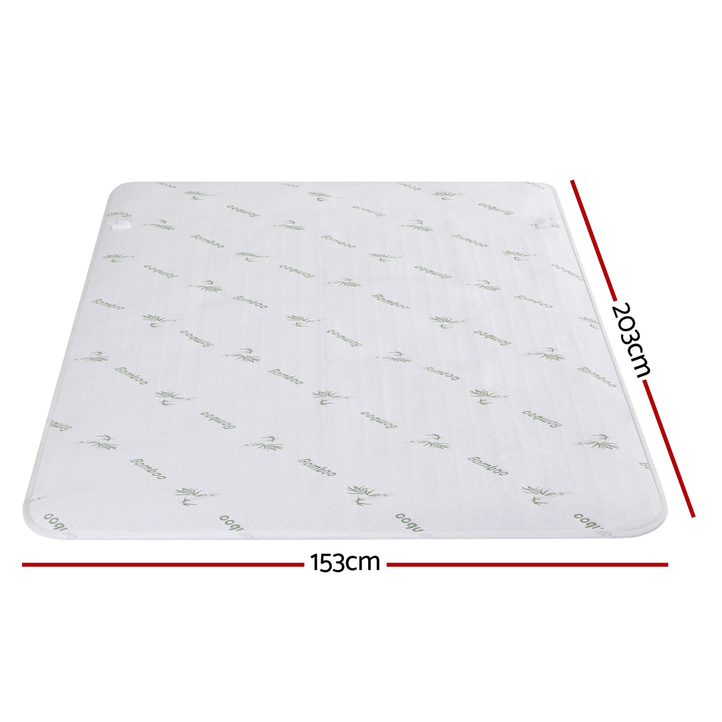 Giselle Electric Blanket Bamboo Fabric Queen Fitted Heated Pad Underlay Washable Winter - Image 3