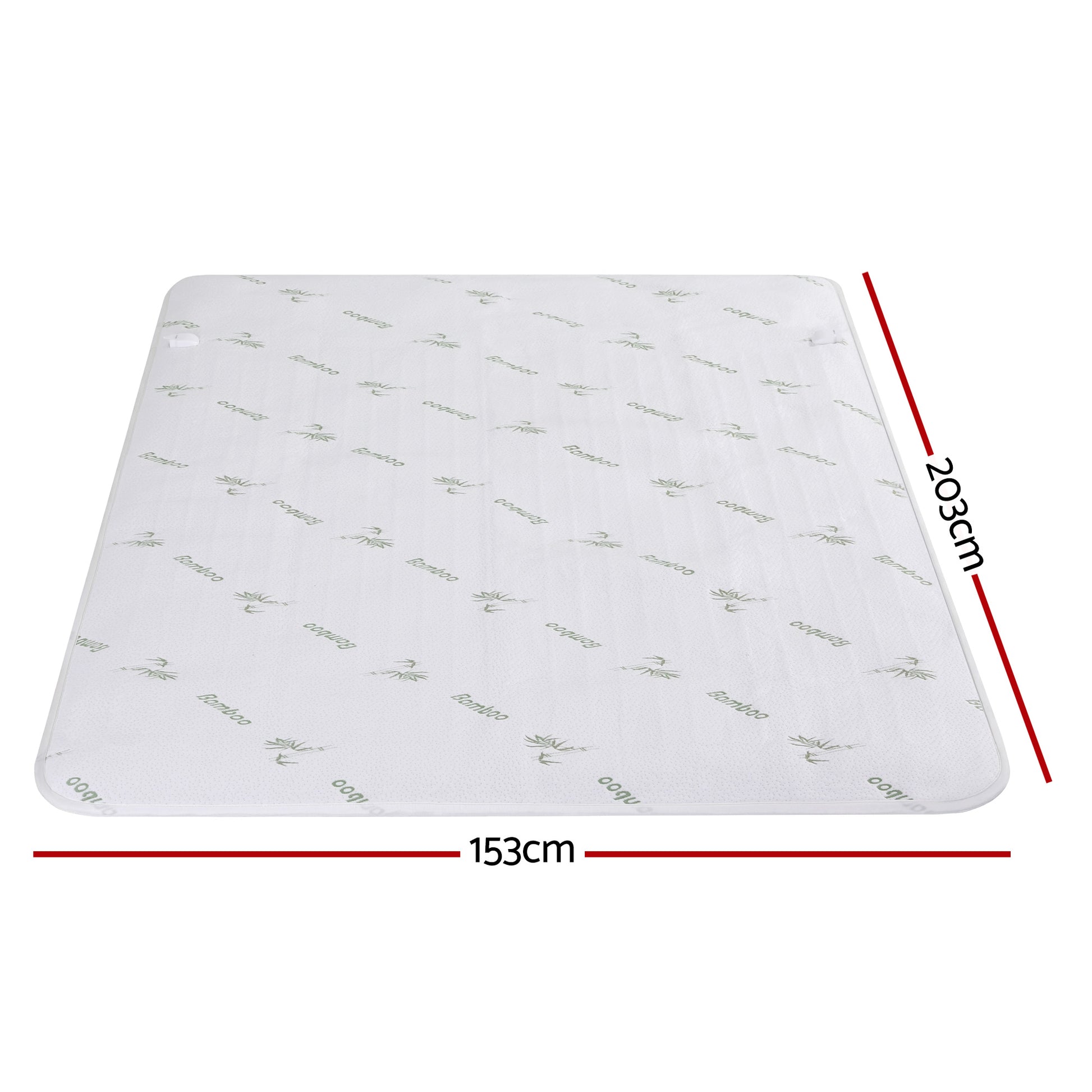 Giselle Electric Blanket Bamboo Fabric Queen Fitted Heated Pad Underlay Washable Winter - Image 3