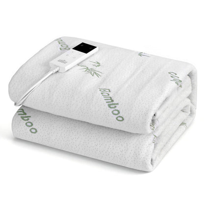 Giselle Electric Blanket Bamboo Fabric Single Fitted Heated Pad Underlay Washable Winter - Image 2