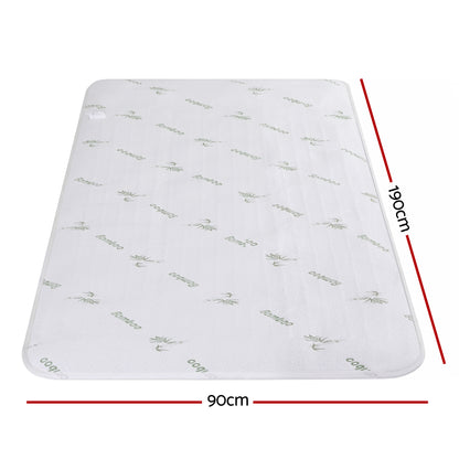 Giselle Electric Blanket Bamboo Fabric Single Fitted Heated Pad Underlay Washable Winter - Image 3