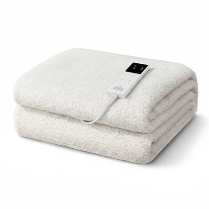 Giselle Electric Blanket LED Remote Sherpa Fleece Underlay Fully Fitted Machine Washable King Single - Image 2