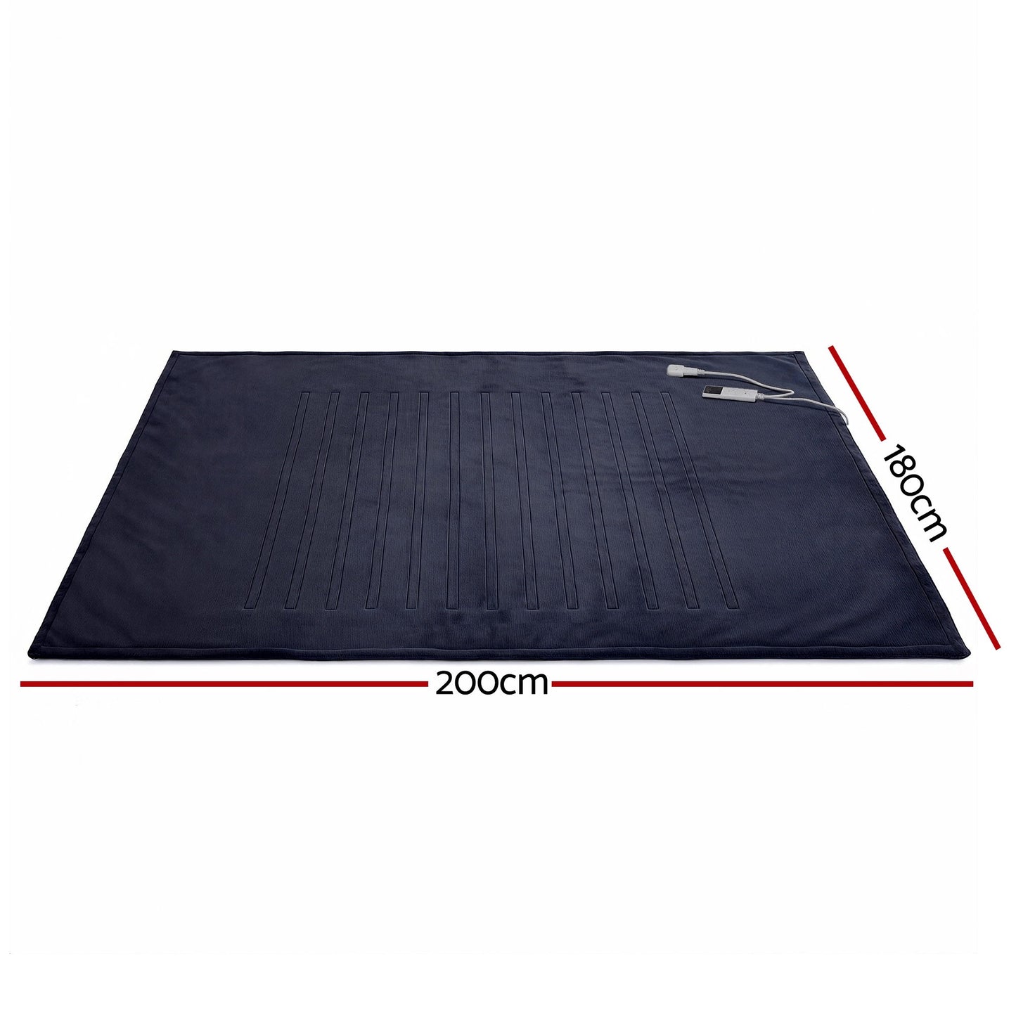 Giselle Electric Throw Rug Double Size 200x180cm Coral Fleece Heated Blanket Charcoal - Image 3