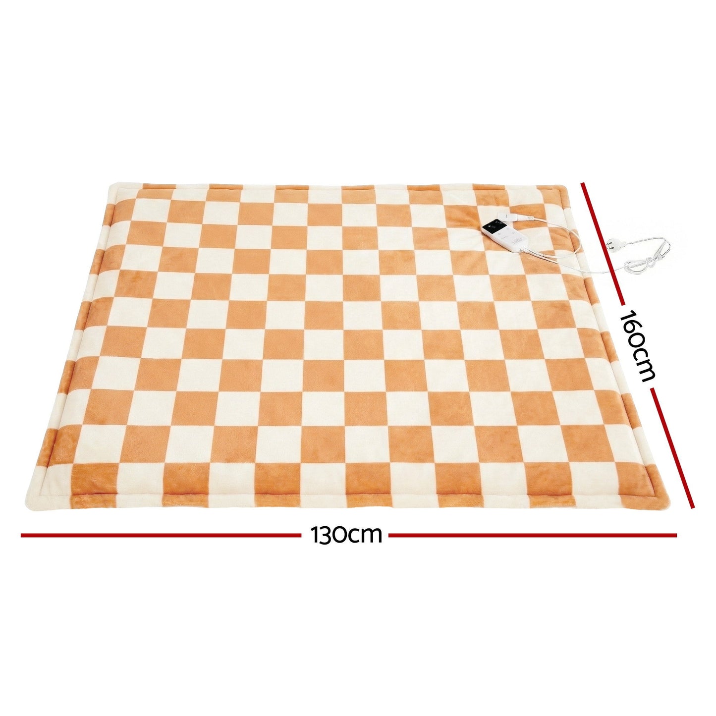 Giselle Electric Throw Rug Dual Side Fleece Flannel Heated Blanket Yellow - Image 3