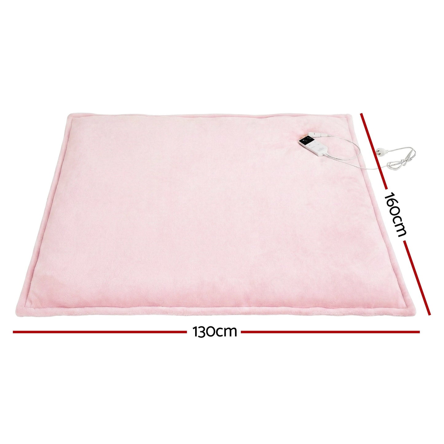 Giselle Electric Throw Rug Dual Side Fleece Flannel Heated Blanket Pink - Image 3