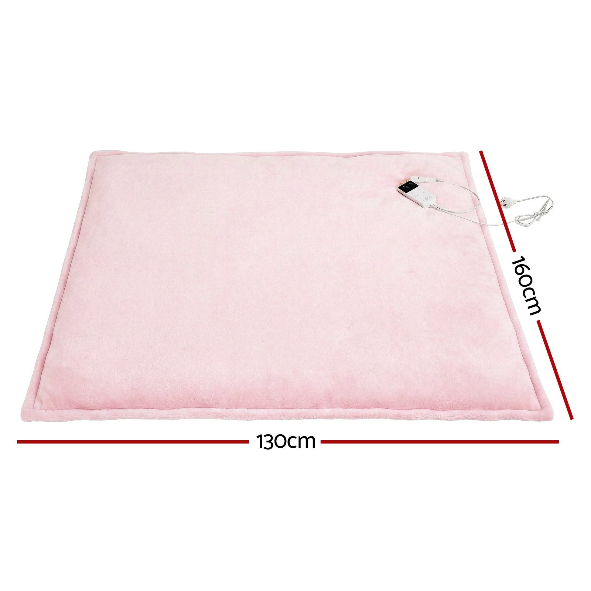Giselle Electric Throw Rug Dual Side Fleece Flannel Heated Blanket Pink - Image 3