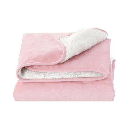 Giselle Electric Throw Rug Dual Side Fleece Flannel Heated Blanket Pink - Image 4