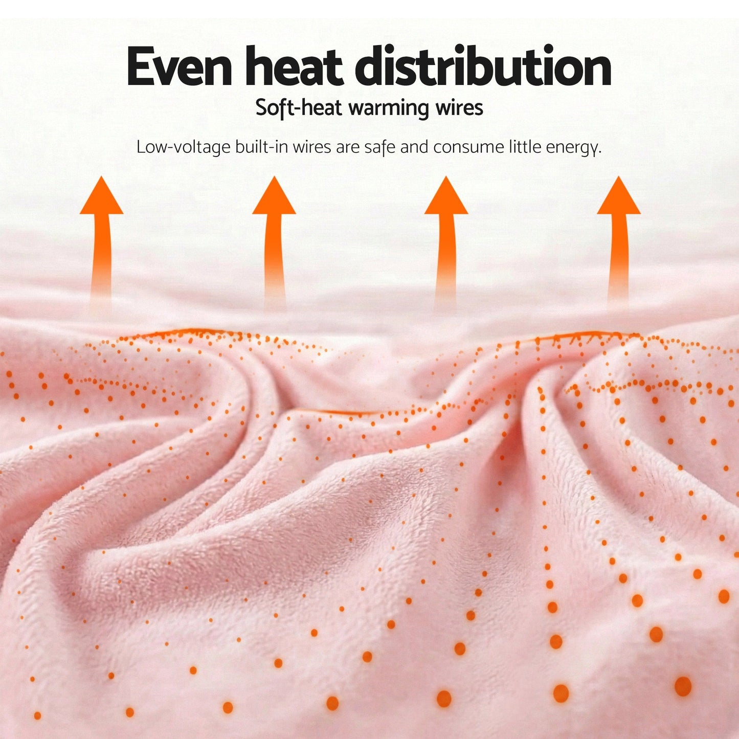Giselle Electric Throw Rug Dual Side Fleece Flannel Heated Blanket Pink - Image 8