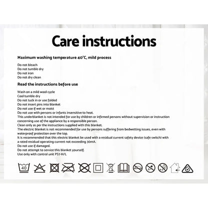 Giselle Electric Blanket Fleecy Underlay King - Image 7