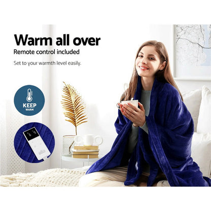 Giselle Bedding Electric Throw Blanket - Navy - Image 3