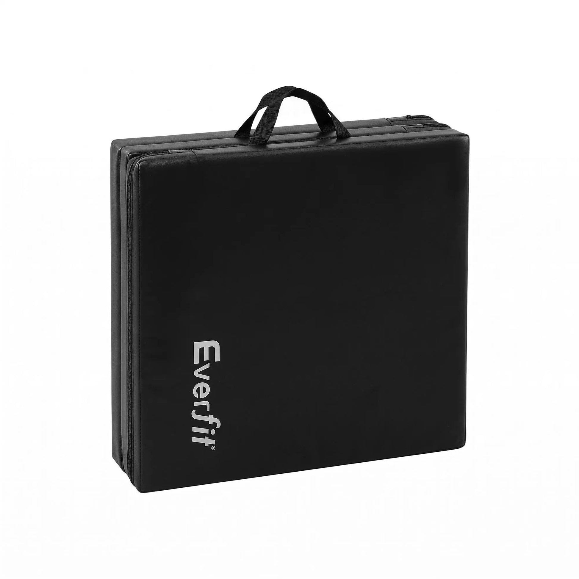 Everfit Gymnastics Mats Folding Exercise Floor Mat Portable 3 Fold Tumbling Mat Black - Image 3