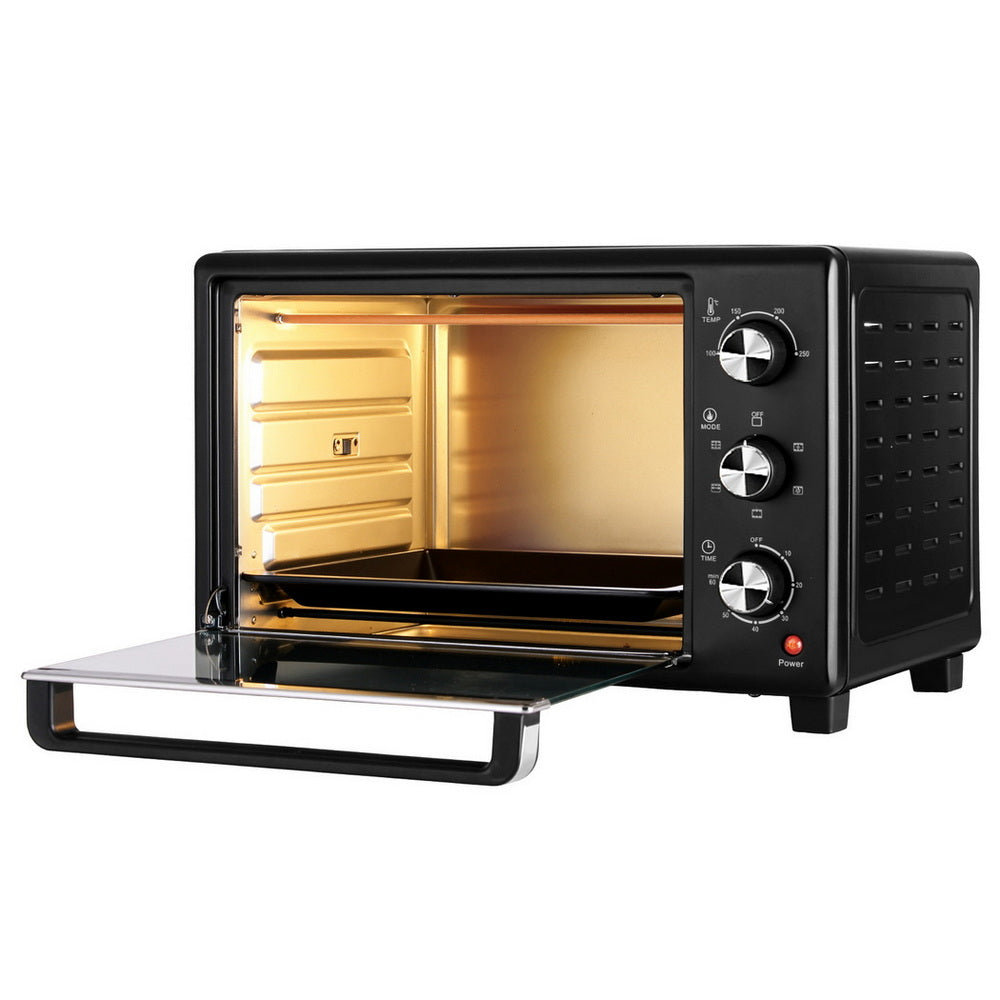 Devanti 30L Convection Oven Electric Fryer Ovens 1600W - Image 3