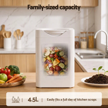 Devanti 4.5L Electric Composter Smart Compost Bin Kitchen Food Waste Recycler - Image 4