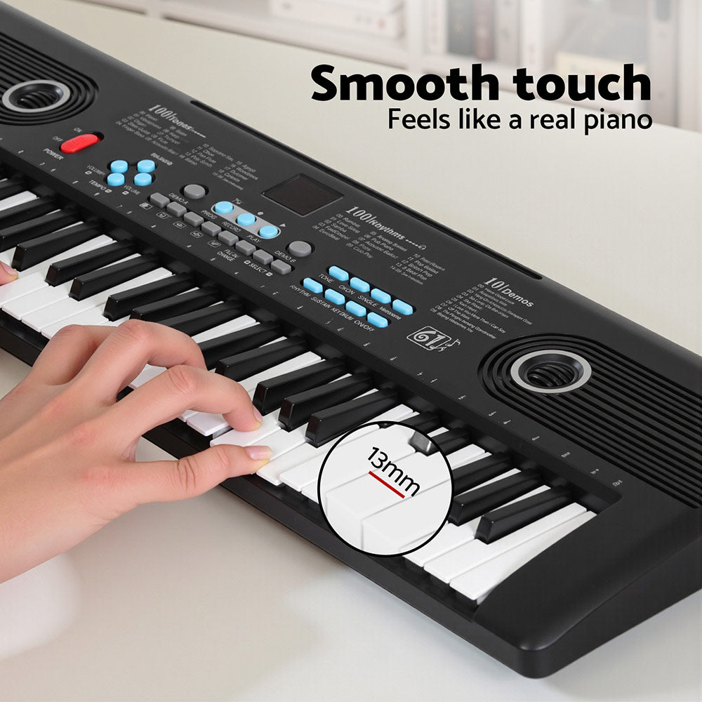 Alpha 61-Key Digital Piano Keyboard Electric Kids Gift Black - Image 6