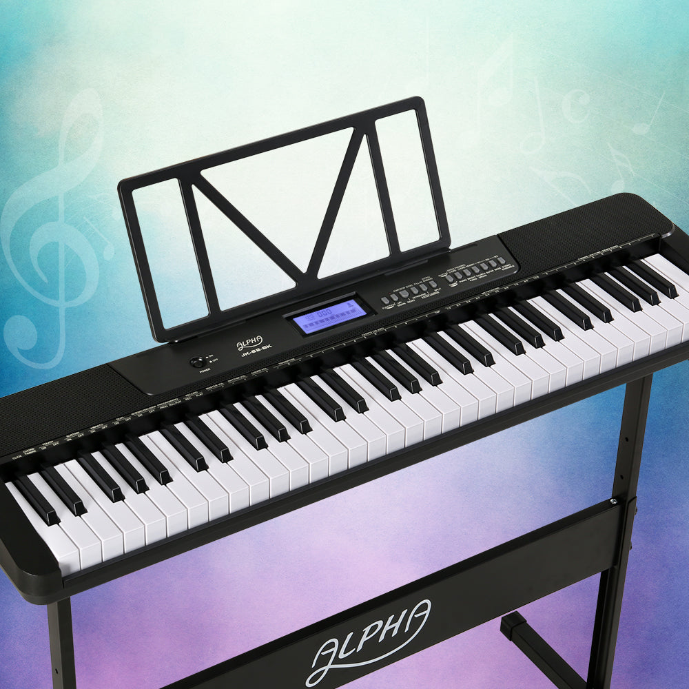 Alpha 61 Keys Electronic Piano Keyboard Digital Electric w/ Stand Touch Sensitive - Image 5