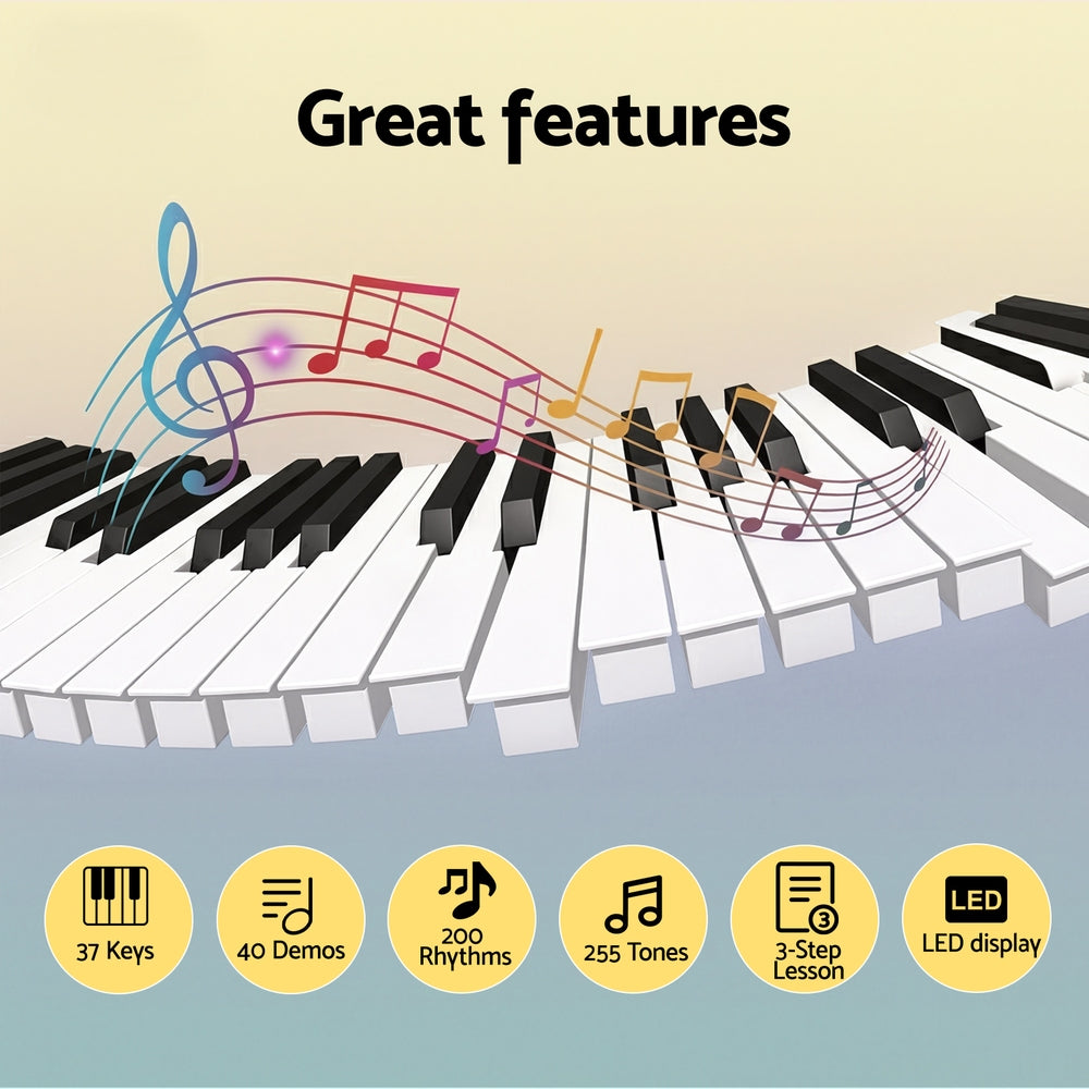 Alpha 37-Key Digital Piano Keyboard Electric Black - Image 4
