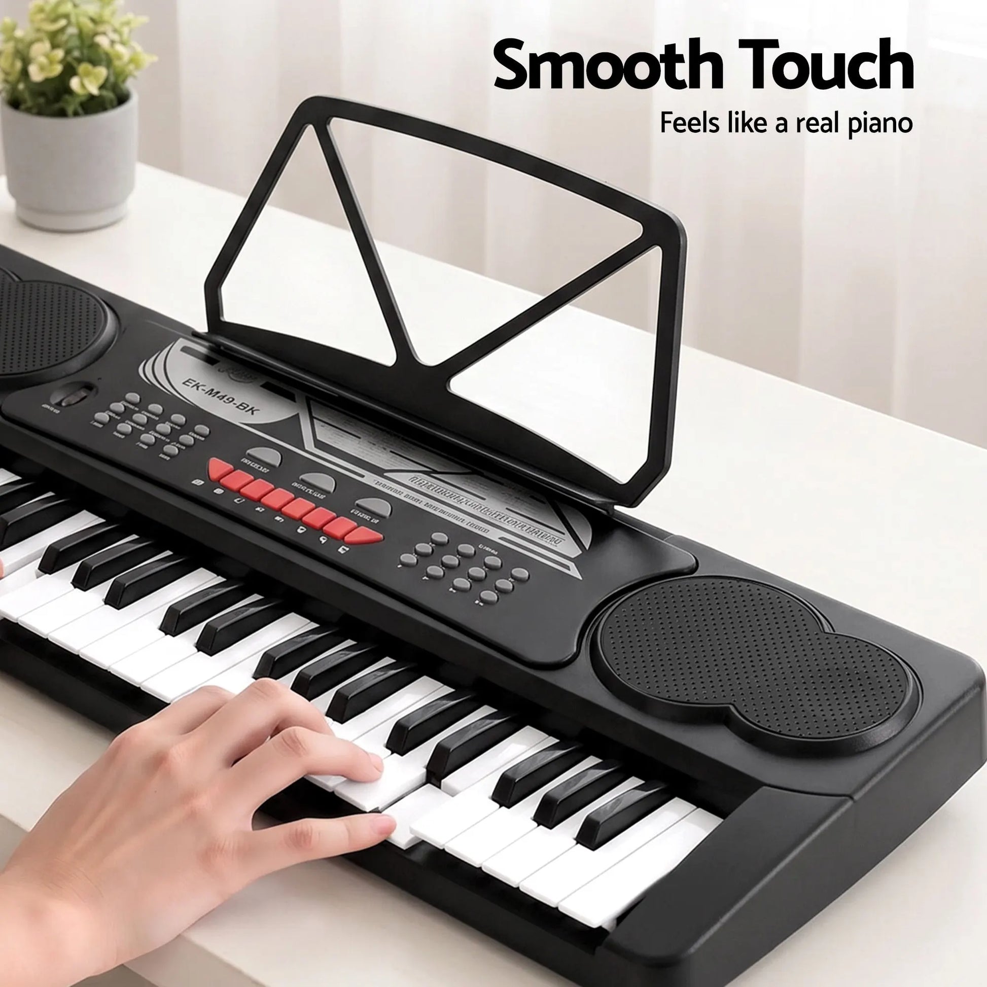 Alpha 49 Key Electronic Keyboard Portable Digital Piano Musical Instrument Black - Image 6