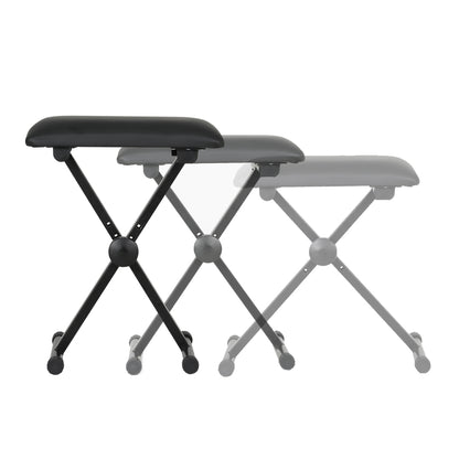 Alpha Piano Stool Adjustable Height Keyboard Seat Portable Bench Chair Black - Image 3