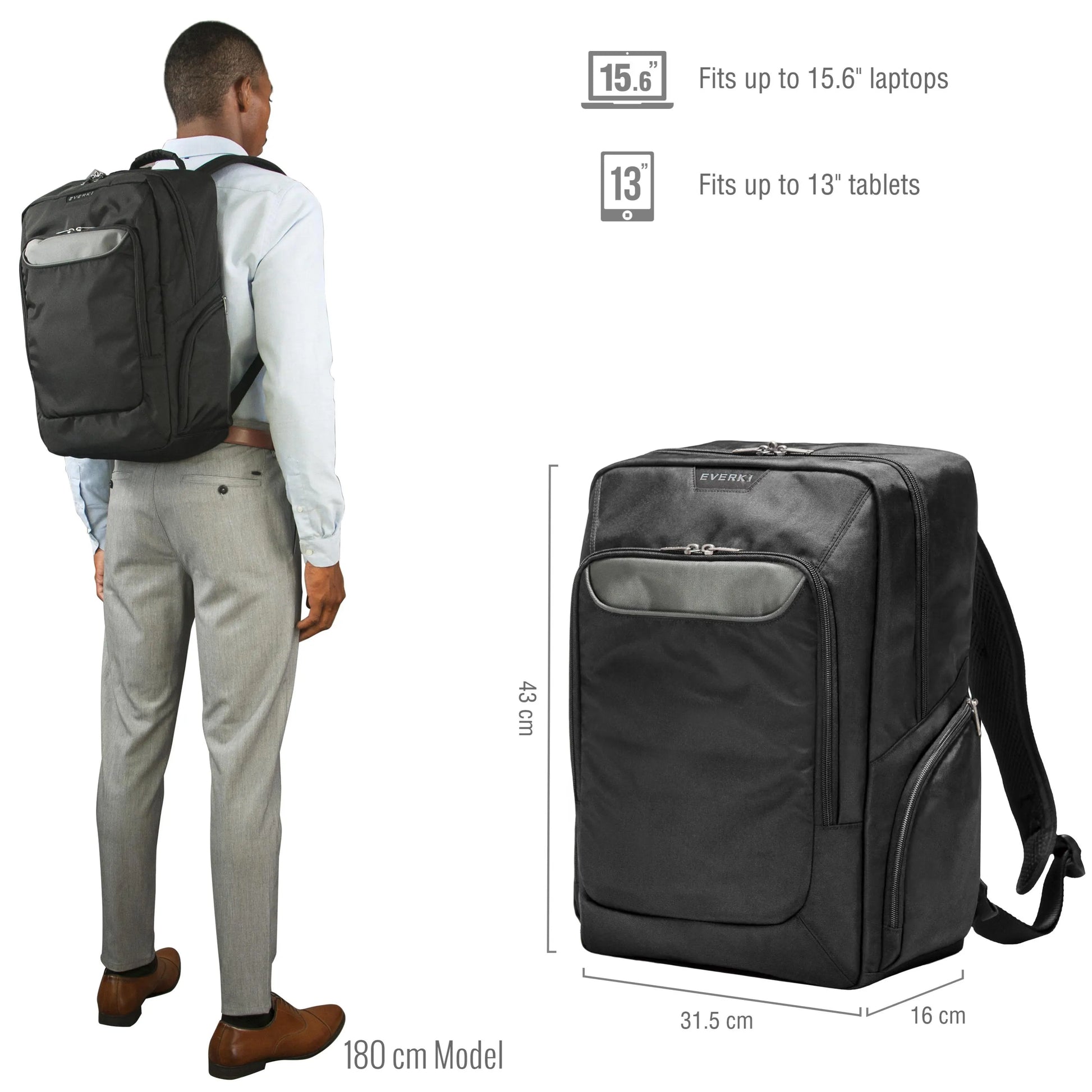 Everki Advance Laptop Backpack 15.6" - Bags, Cases & Covers - Image 2