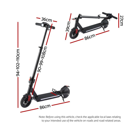 Electric Scooter 180W 18KM/H Foldable Height Adjustable Portable Riding Commuter Teens Adults - Image 2